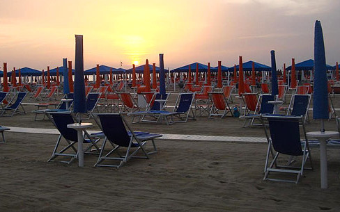 Toscane - Spiaggia Lido di Camaiore al tramonto